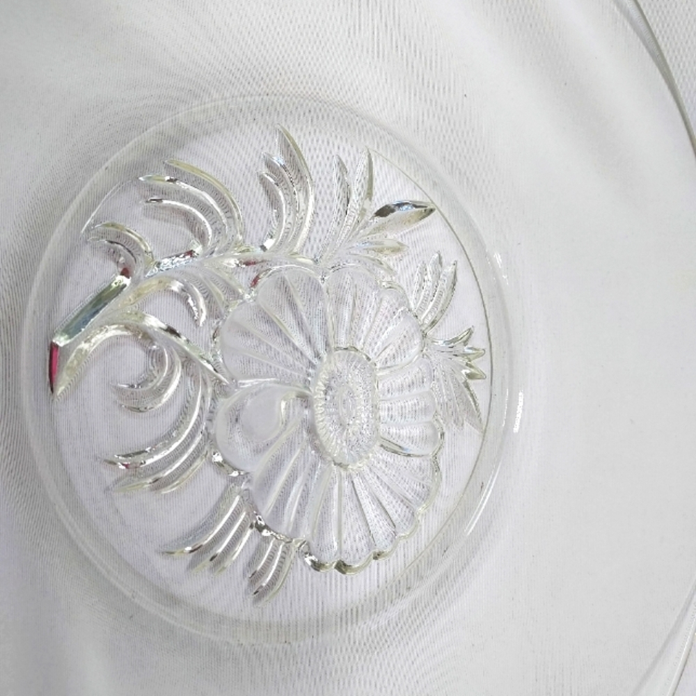 2 - 12" vintage clear Jeanette glass serving plates.  Great condition.